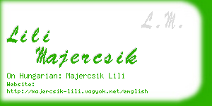 lili majercsik business card